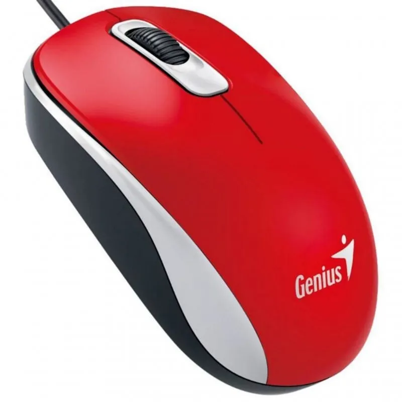 Mouse ottico ambidestro Genius DX110 1000 DPI Rosso - immagine 1