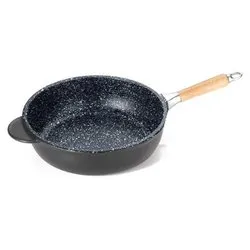 Padella Alluminio antiaderente (32cm) alta con manico amovibile PIERRESTONE Nero 68.32PS - immagine 1