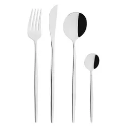 Set posate tavola 16 pz Inox 18/10 PORTO Cromo lucido LPT80160F - immagine 1