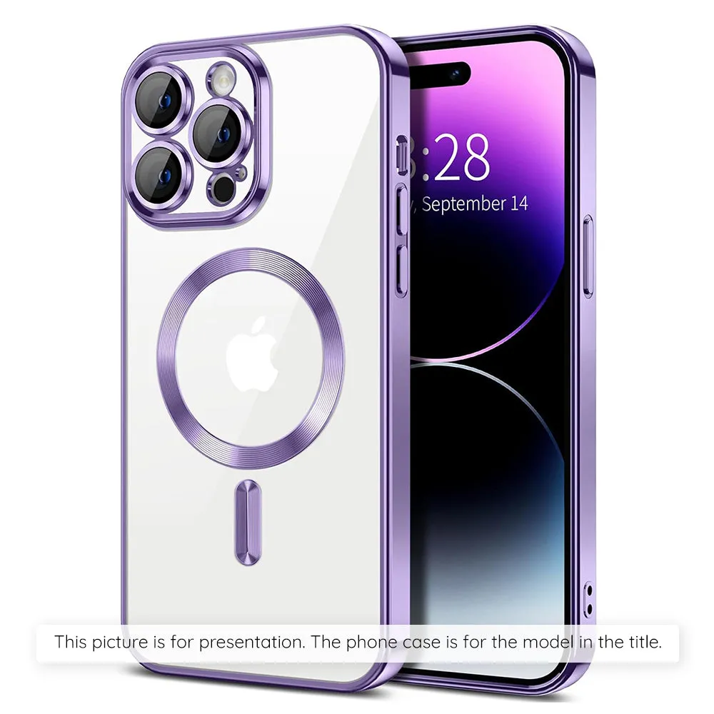 Custodia MagSafe per Xiaomi 17T Pro, Techsuit, Luxury Crystal, Viola Chiaro - immagine 1