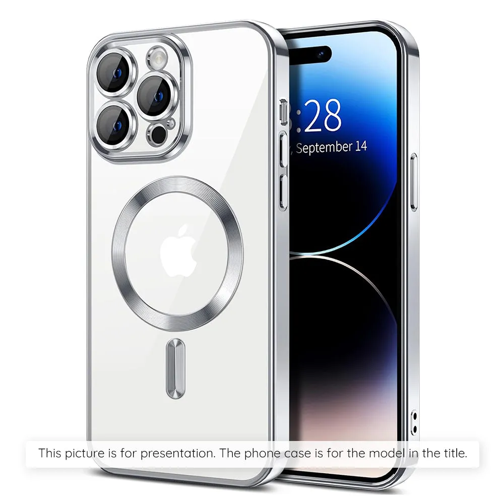 Custodia MagSafe per Xiaomi 17T Pro, Techsuit, Luxury Crystal, Argento - immagine 1