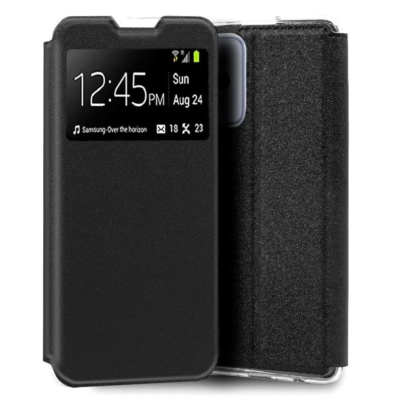 Fantastica custodia flip cover nera liscia per Realme C31 - immagine 1