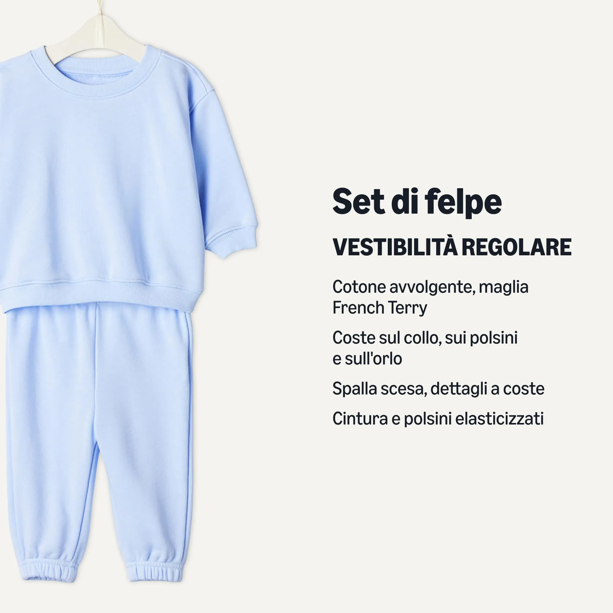Amazon Essentials x Sofia Grainge Set Con Felpa E Pantaloni Sportivi Bimbo 0-24, Blu Chiaro, 0 mesi - immagine 3