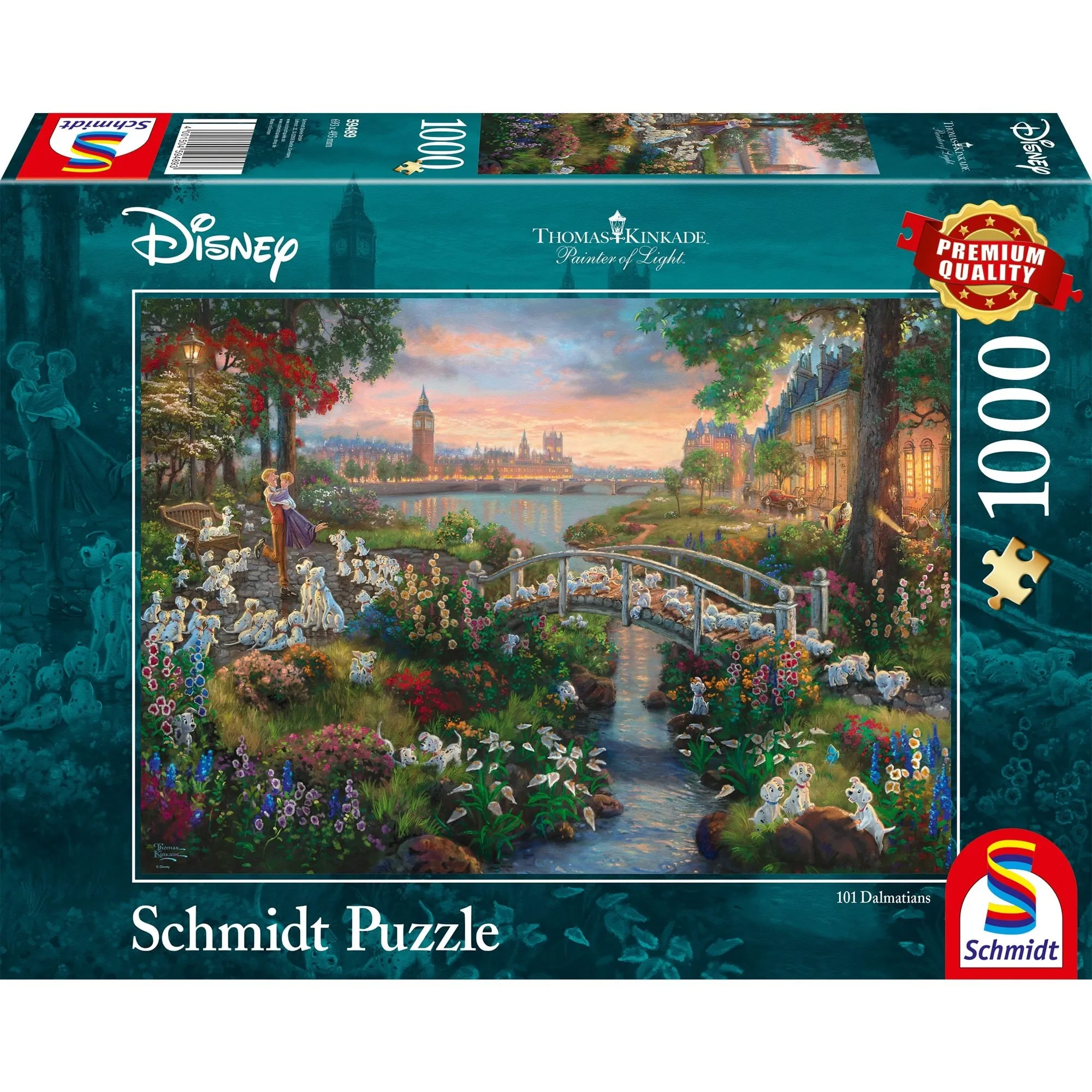 Thomas Kinkade Studios: Painter of Light - Disney 101 Dalmatian, Puzzle - immagine 1