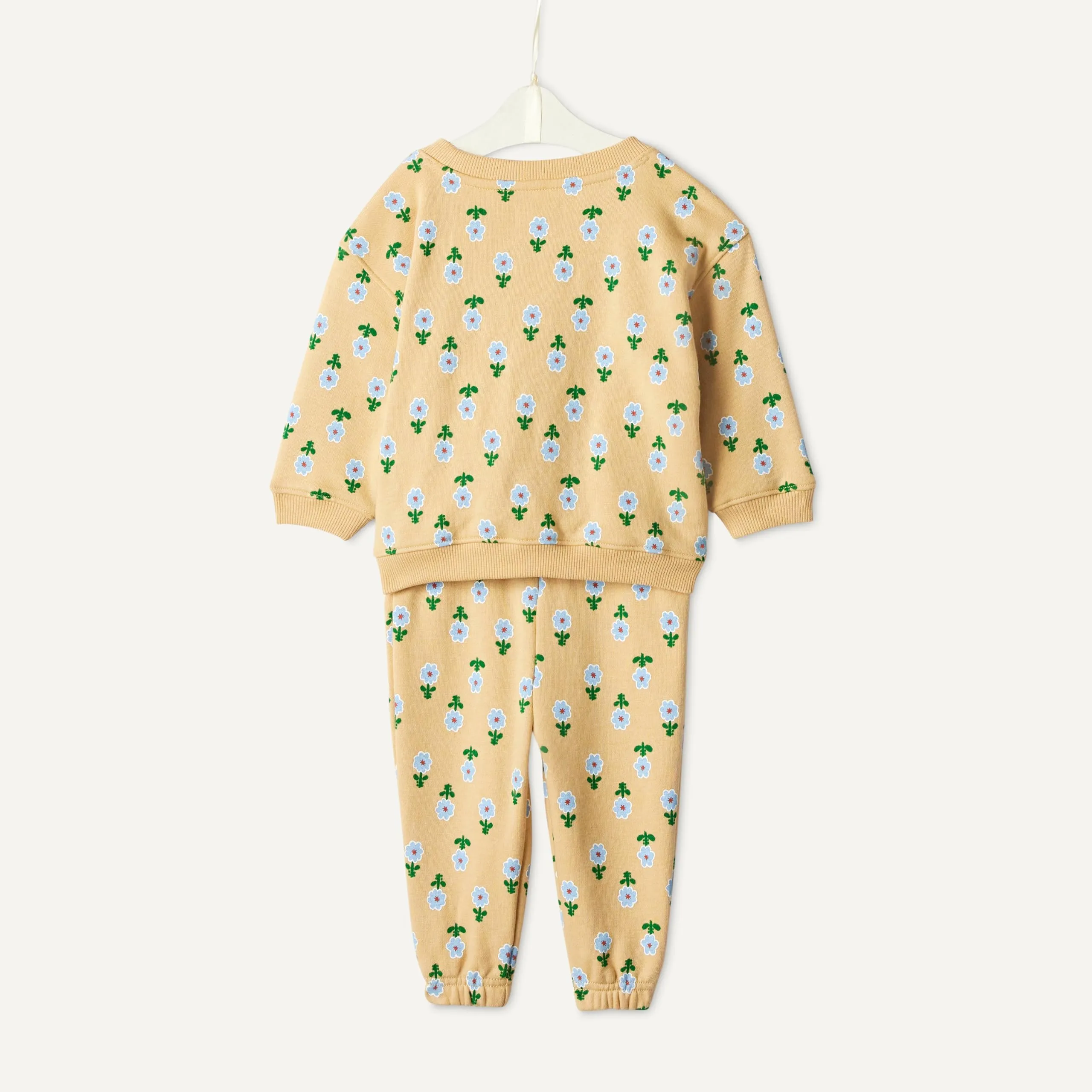 Amazon Essentials x Sofia Grainge Set Con Felpa E Pantaloni Sportivi Bimbo 0-24, Beige Graphic Flower, 24 mesi - immagine 6