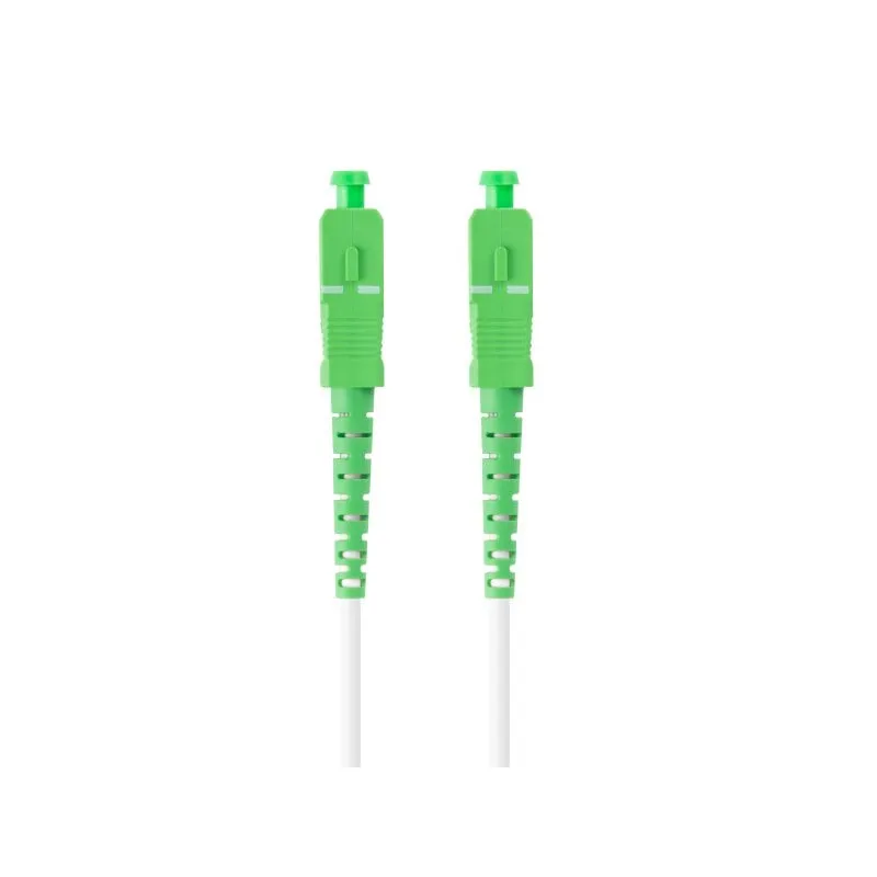 Cavo toppa in fibra ottica Lanberg da SC/APC a SC/APC Simplex monomodale G657A2 2,5 m bianco - immagine 1
