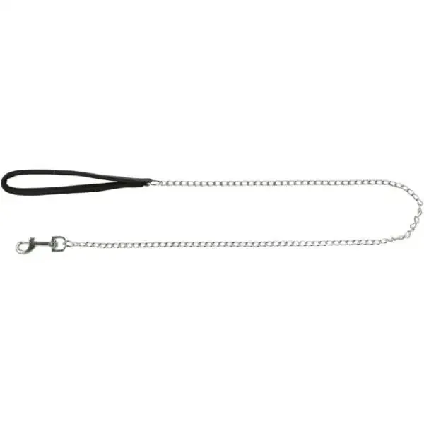 Guinzaglio per cani in catena con maniglia in neoprene Trixie Nero Taglia XS-S - immagine 1