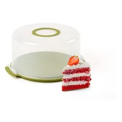 Porta torta (38x33cm) Cake & Go alta CHEF LINE Verde 065850257 - immagine 1