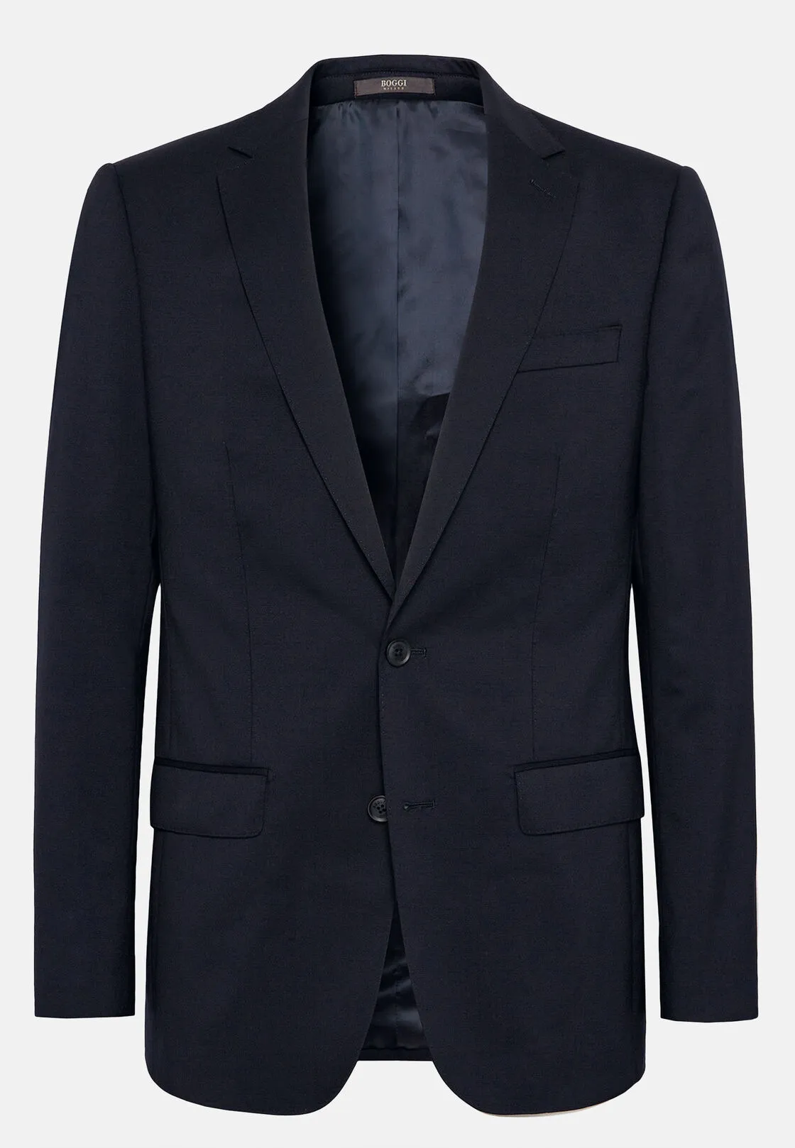 Boggi, Giacca In Saglia Di Lana Elasticizzata, Uomo, Navy, Taglia: 44 - immagine 5