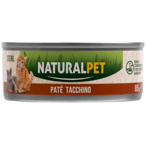 NaturalPet Cat Sterilized Patè 85 gr Tacchino - confezione da 6 pezzi - immagine 1