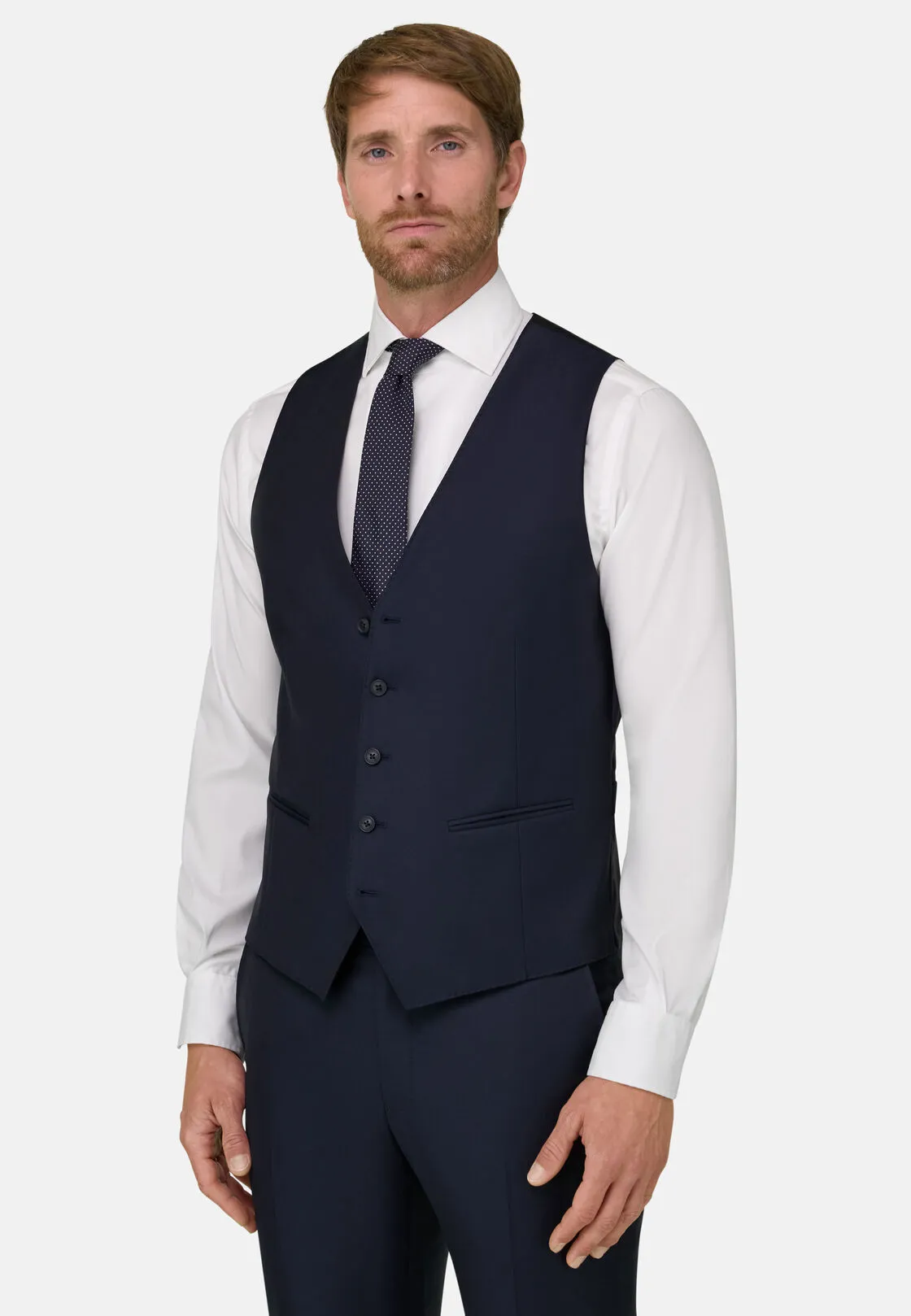 Boggi, Gilet Navy In Saglia Di Lana, Uomo, Navy, Taglia: M - immagine 1