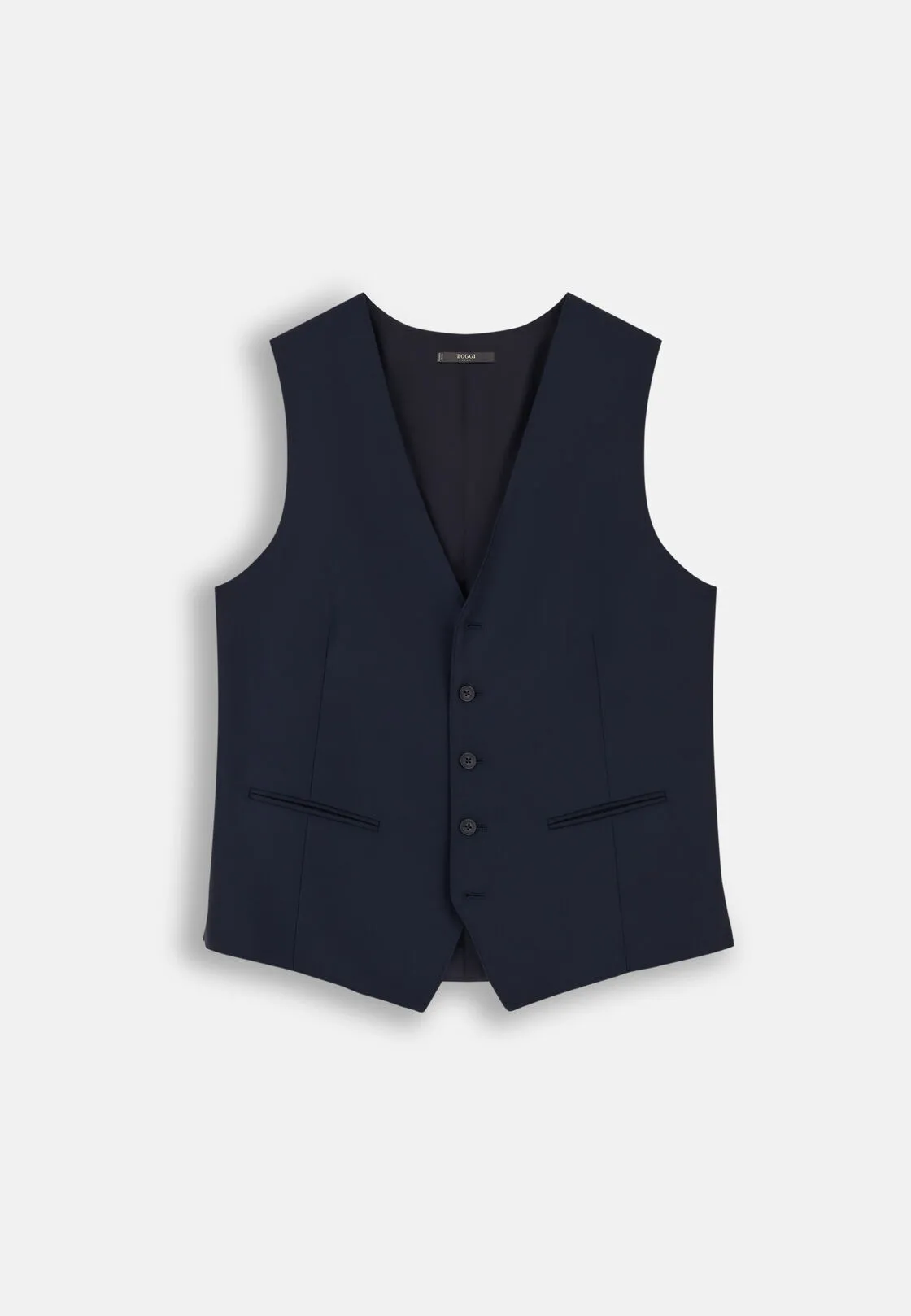 Boggi, Gilet Navy In Saglia Di Lana, Uomo, Navy, Taglia: M - immagine 5
