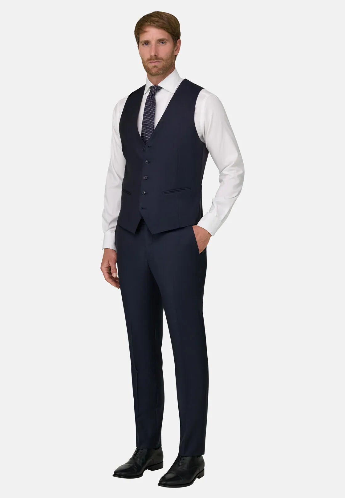 Boggi, Gilet Navy In Saglia Di Lana, Uomo, Navy, Taglia: S - immagine 2