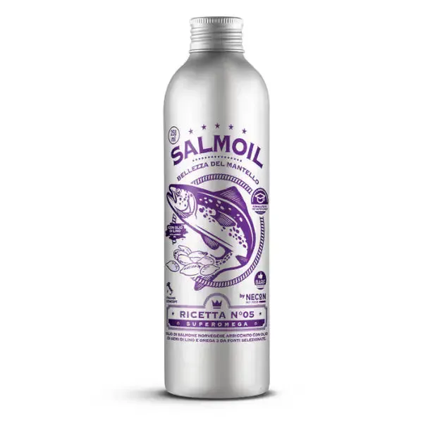 Salmoil olio di salmone per cani e gatti Pelle e pelo lucidi 250 ml - immagine 1