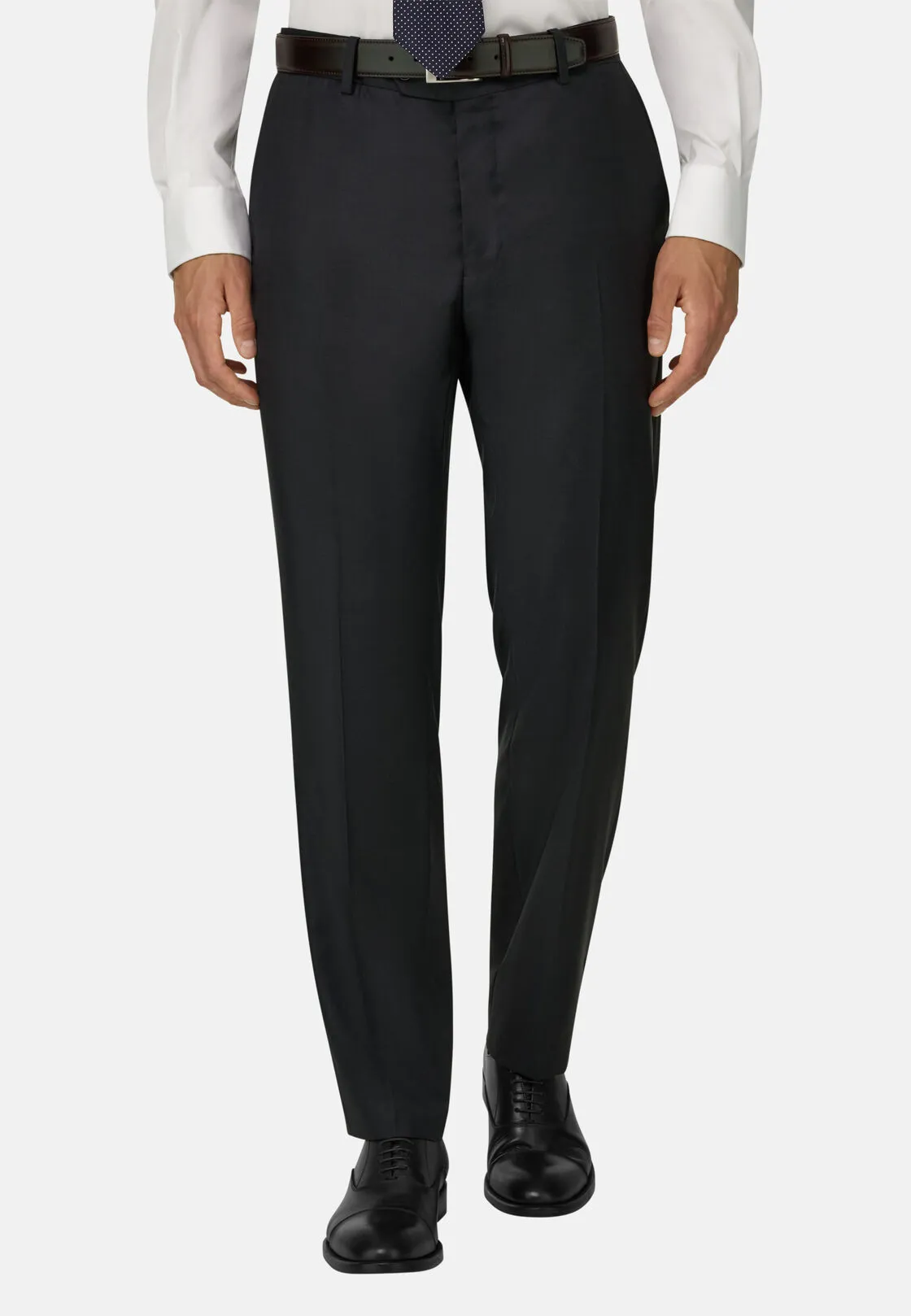 Boggi, Pantaloni In Pura Lana 130s, Uomo, Navy, Taglia: 50 - immagine 1