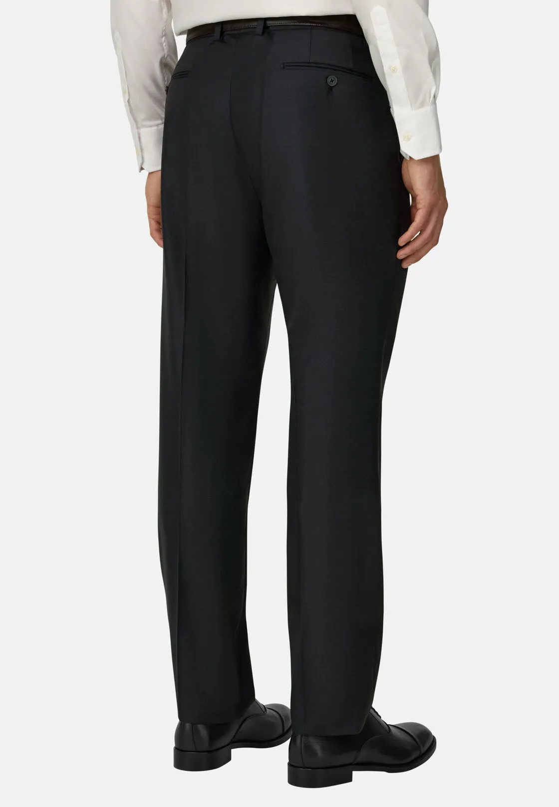 Boggi, Pantaloni In Pura Lana 130s, Uomo, Navy, Taglia: 52 - immagine 5
