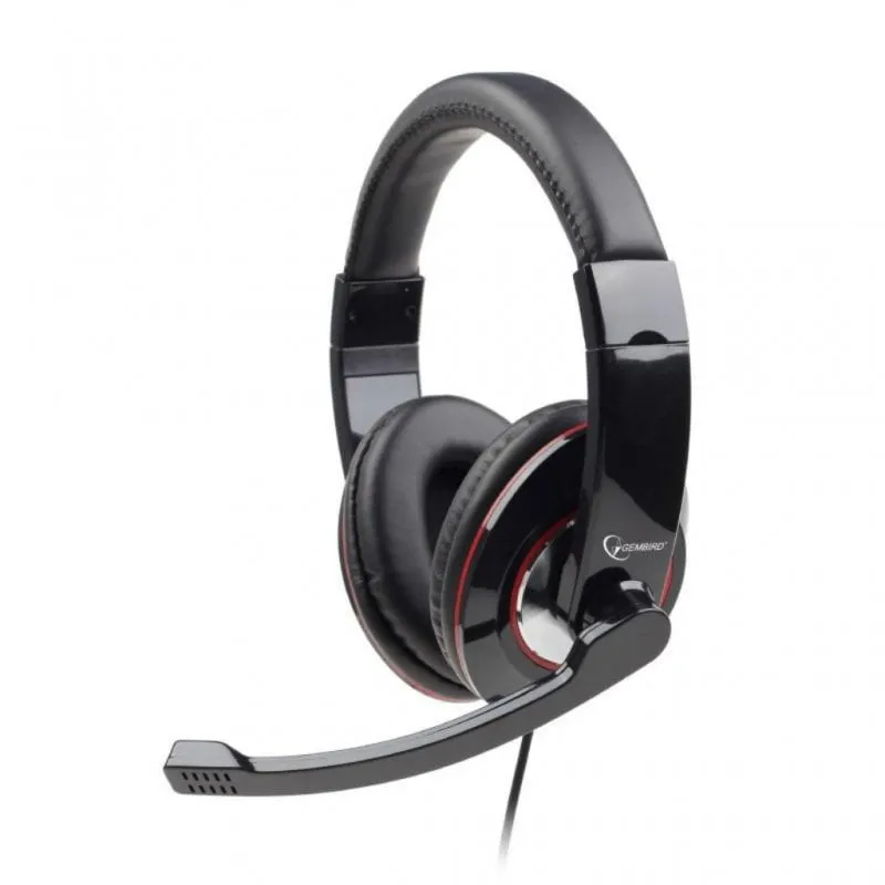 Gembird MHS-001 cuffia e auricolare Cablato A Padiglione MUSICA Nero - immagine 1