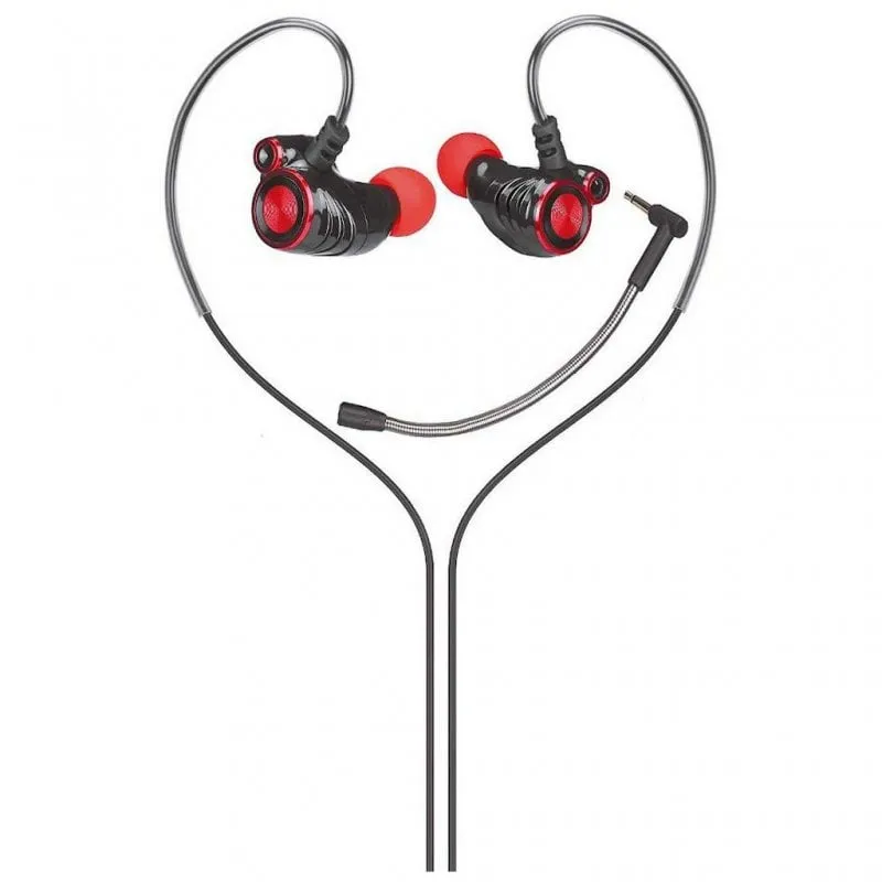 Cuffie HP DHE7002 con microfono staccabile Nero/Rosso - immagine 1