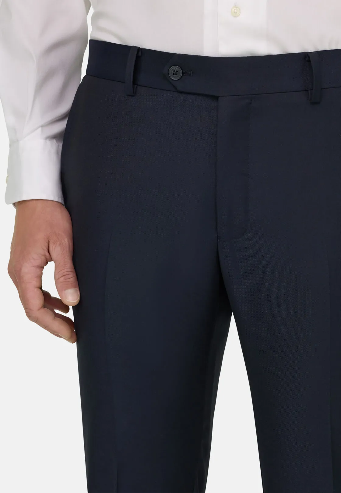 Boggi, Pantaloni Antracite In Lana Super 130 Regular Fit, Uomo, Carbone, Taglia: 50 - immagine 3
