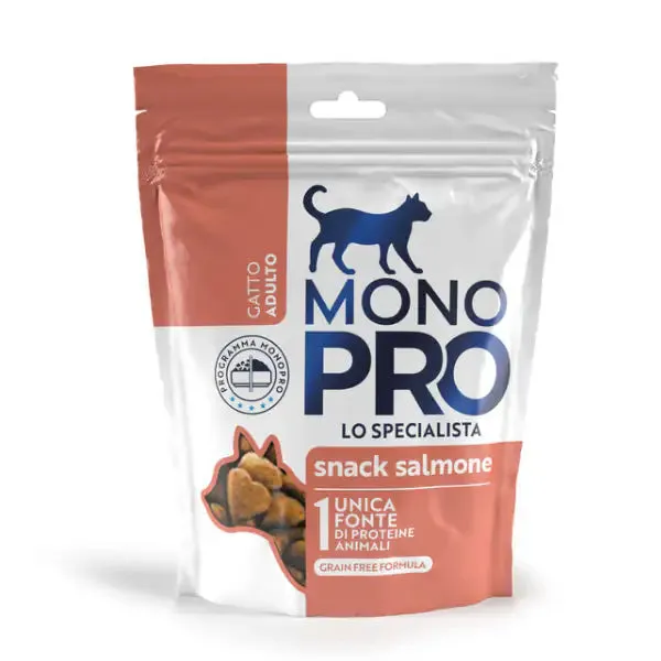 Monopro lo specialista snack Grain Free per gatti 50 gr Salmone - immagine 1