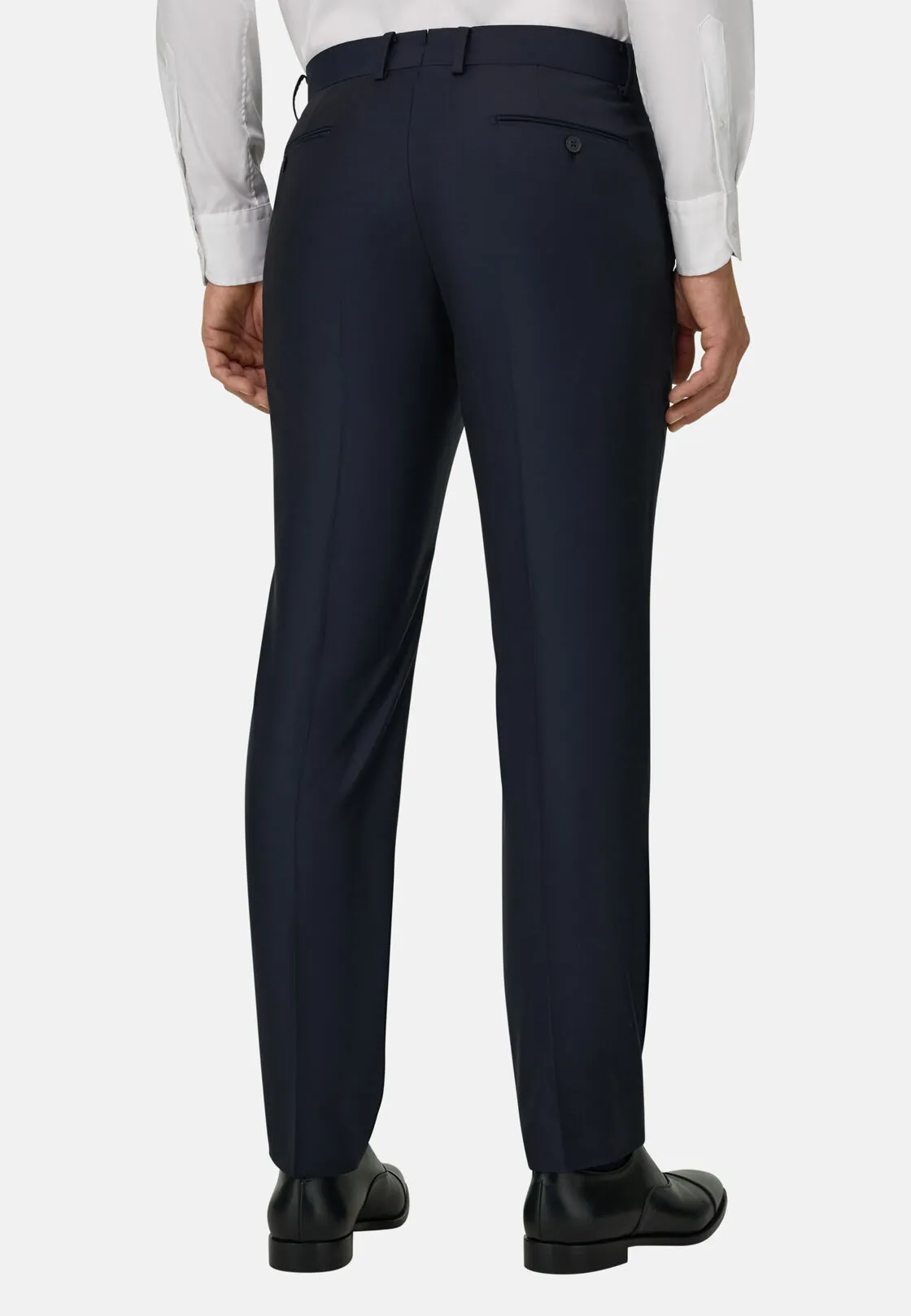 Boggi, Pantaloni Antracite In Lana Super 130 Regular Fit, Uomo, Carbone, Taglia: 58 - immagine 5