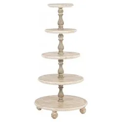 Alzata (71x143cm) decorativa 5 piani STEFFI Bianco anticato 0721687 - immagine 1