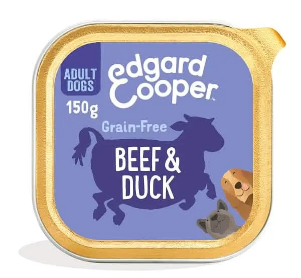 Edgard&cooper dog e adult beef duck 150 g - immagine 1