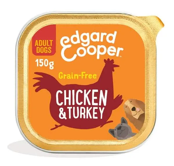 Edgard&cooper dog e adult chicken turkey 150 g - immagine 1