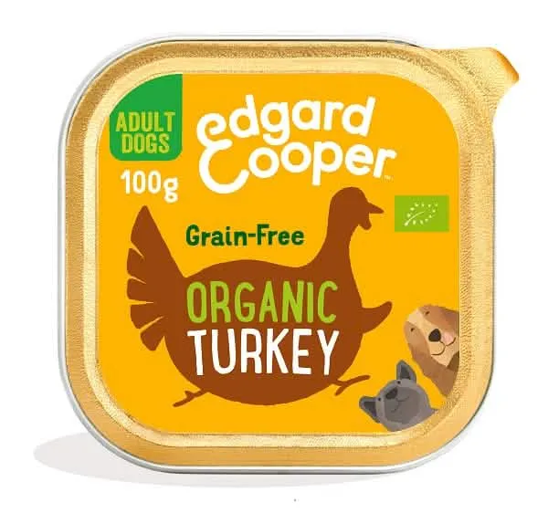 Edgard&cooper dog e adult organic turkey 100 g - immagine 1