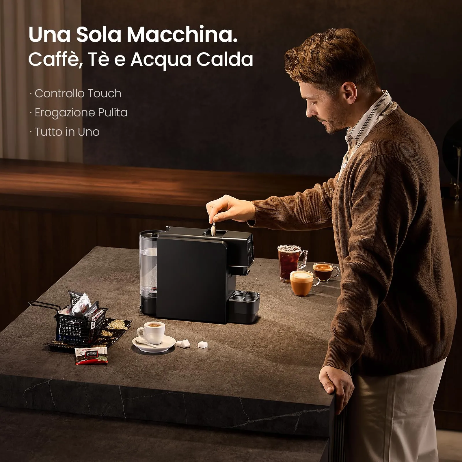 Casabar1 Macchina da Caffè per Cialde E.S.E. 44mm, Touchscreen, 4 Bevande - immagine 4