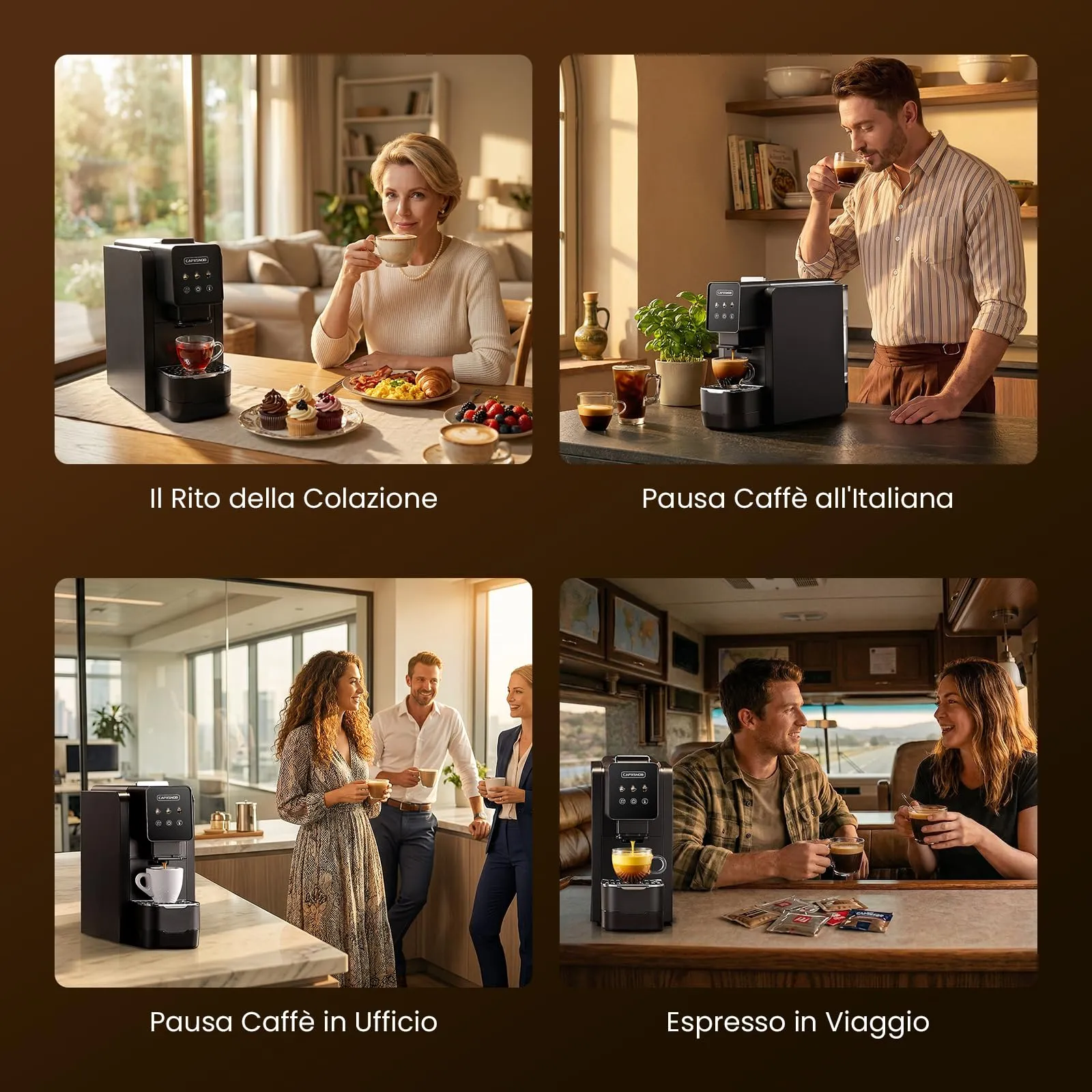 Casabar1 Macchina da Caffè per Cialde E.S.E. 44mm, Touchscreen, 4 Bevande - immagine 5