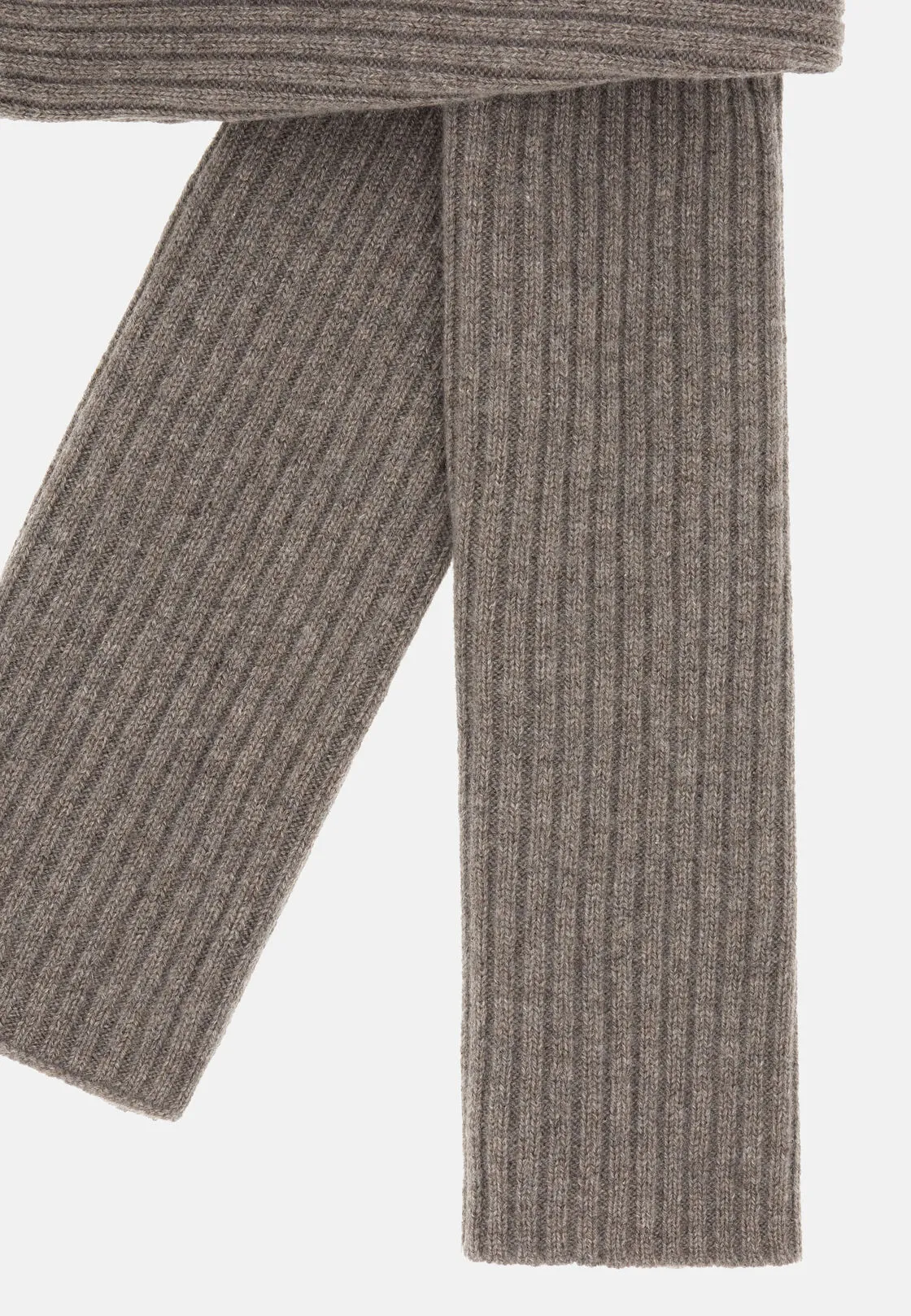 Boggi, Sciarpa A Coste In Puro Cashmere, Uomo, Taupe - immagine 3