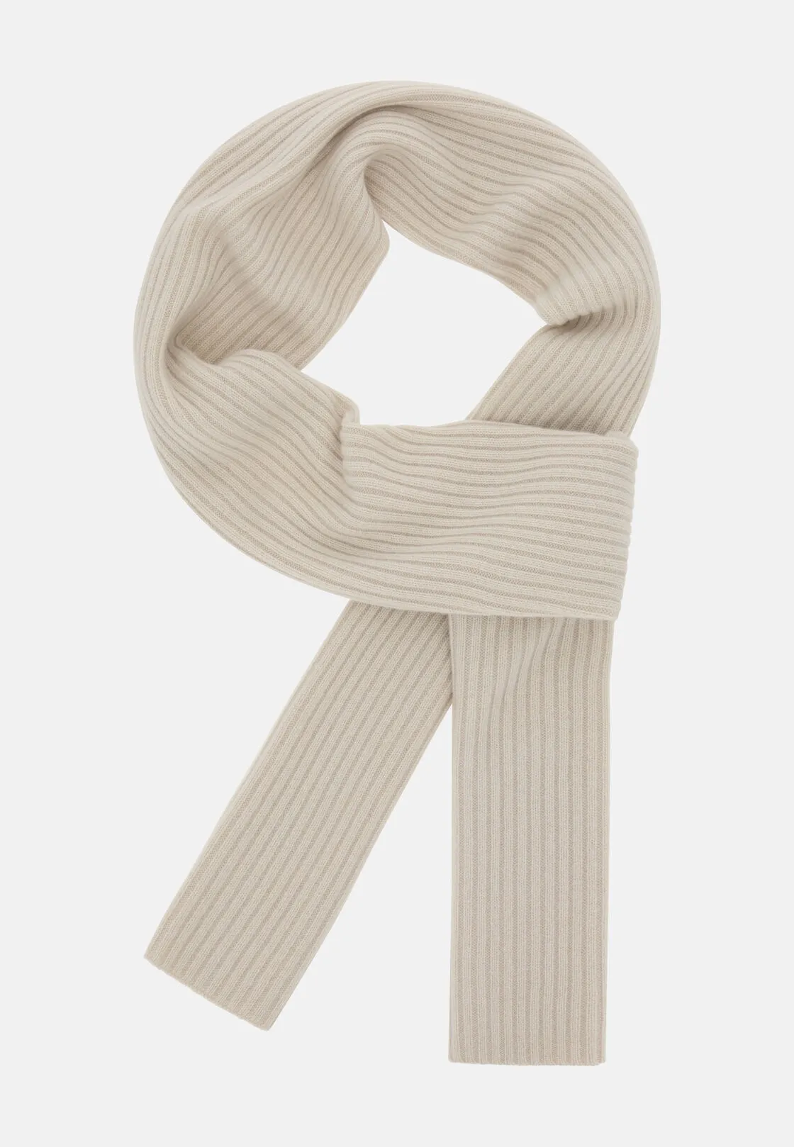 Boggi, Sciarpa A Coste In Puro Cashmere, Uomo, Ghiaccio - immagine 1