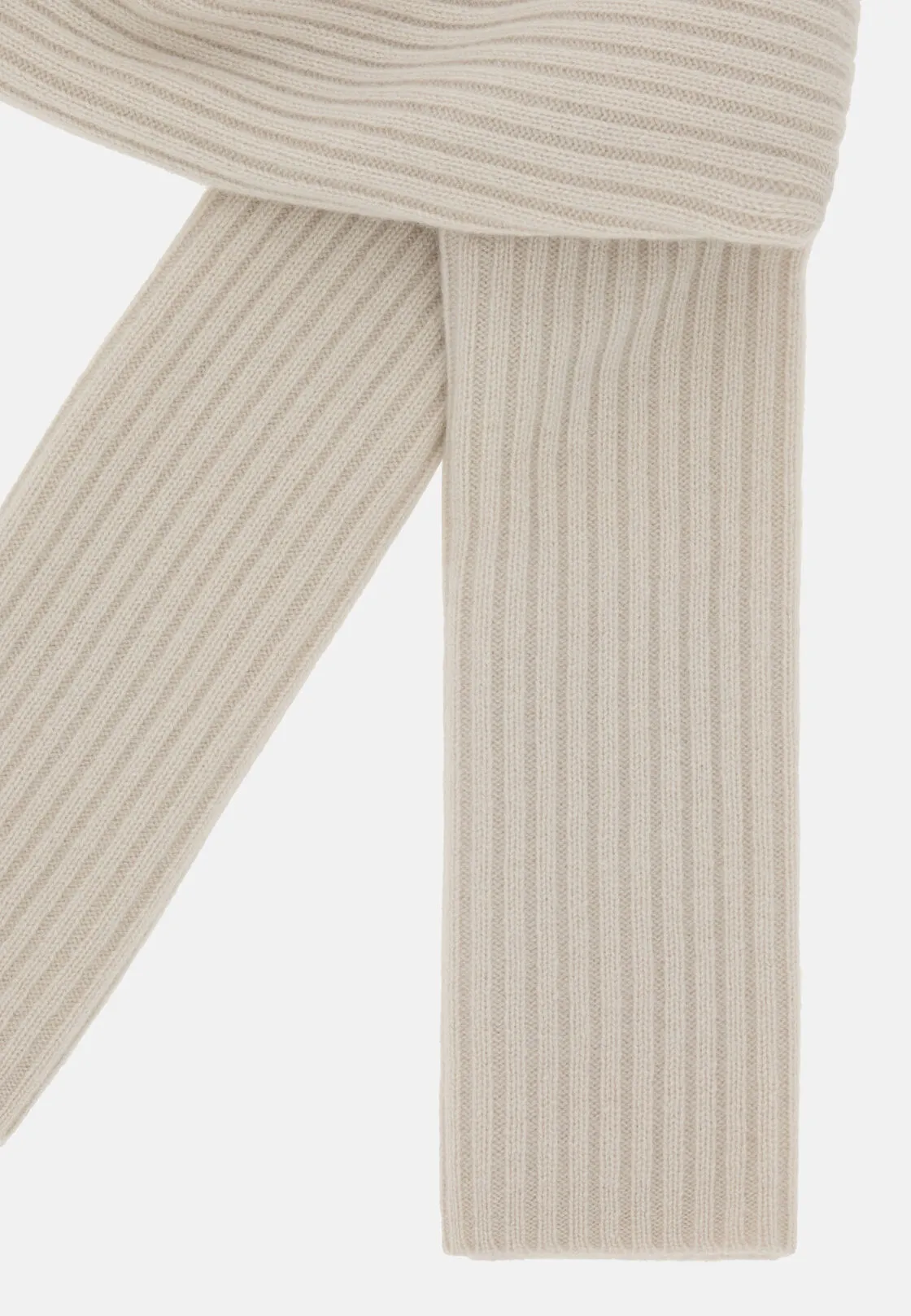 Boggi, Sciarpa A Coste In Puro Cashmere, Uomo, Ghiaccio - immagine 3