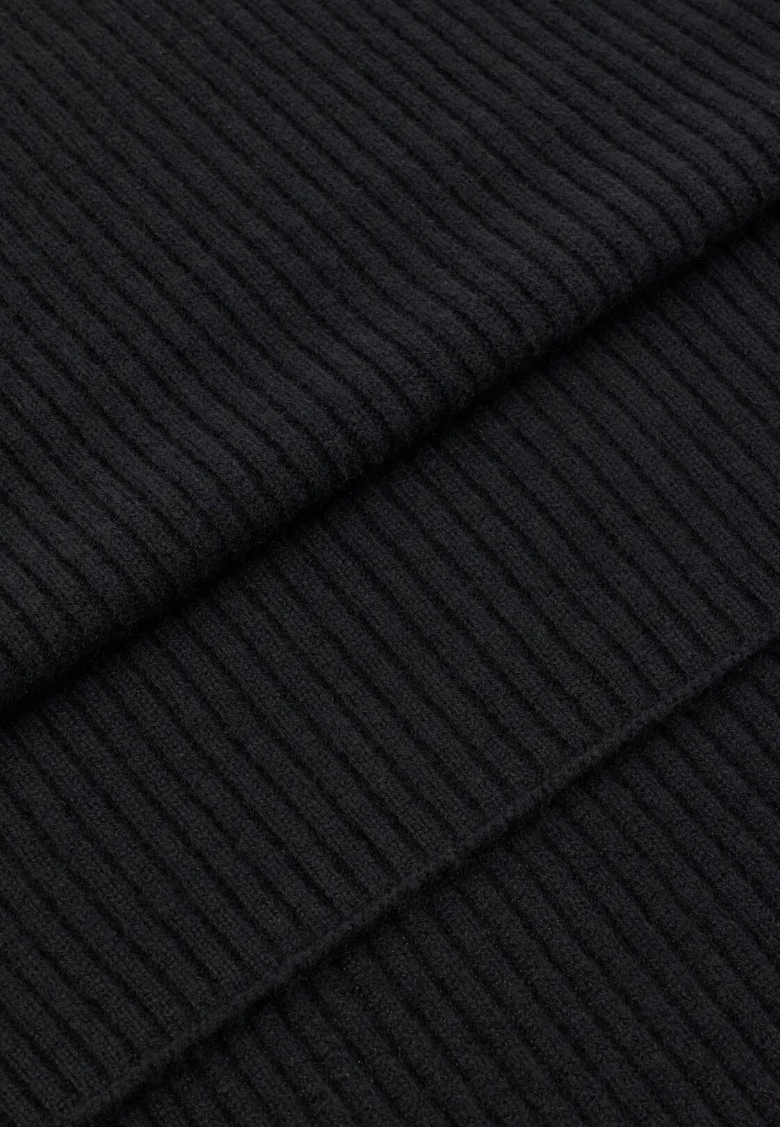 Boggi, Sciarpa A Coste In Puro Cashmere, Uomo, Nero - immagine 2