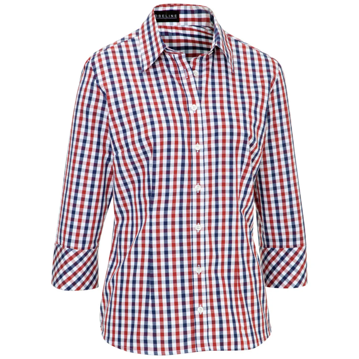 JOBELINE Camicetta Bailey maniche a 3/4; Taglia 42; bianco/rosso/blu - immagine 1
