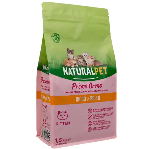 NaturalPet Kitten Prime Orme Pollo 1,5 kg - immagine 1