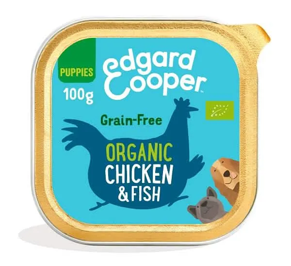 Edgard&cooper dog e puppy organic chicken fish 100 g - immagine 1
