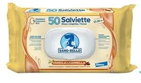 Sano e bello salviette detergenti nf alla vaniglia e cannella 50 pezzi - immagine 1