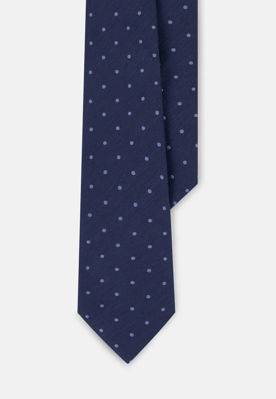 Boggi, Cravatta Jacquard Motivo Pois In Seta, Uomo, Blu - immagine 1