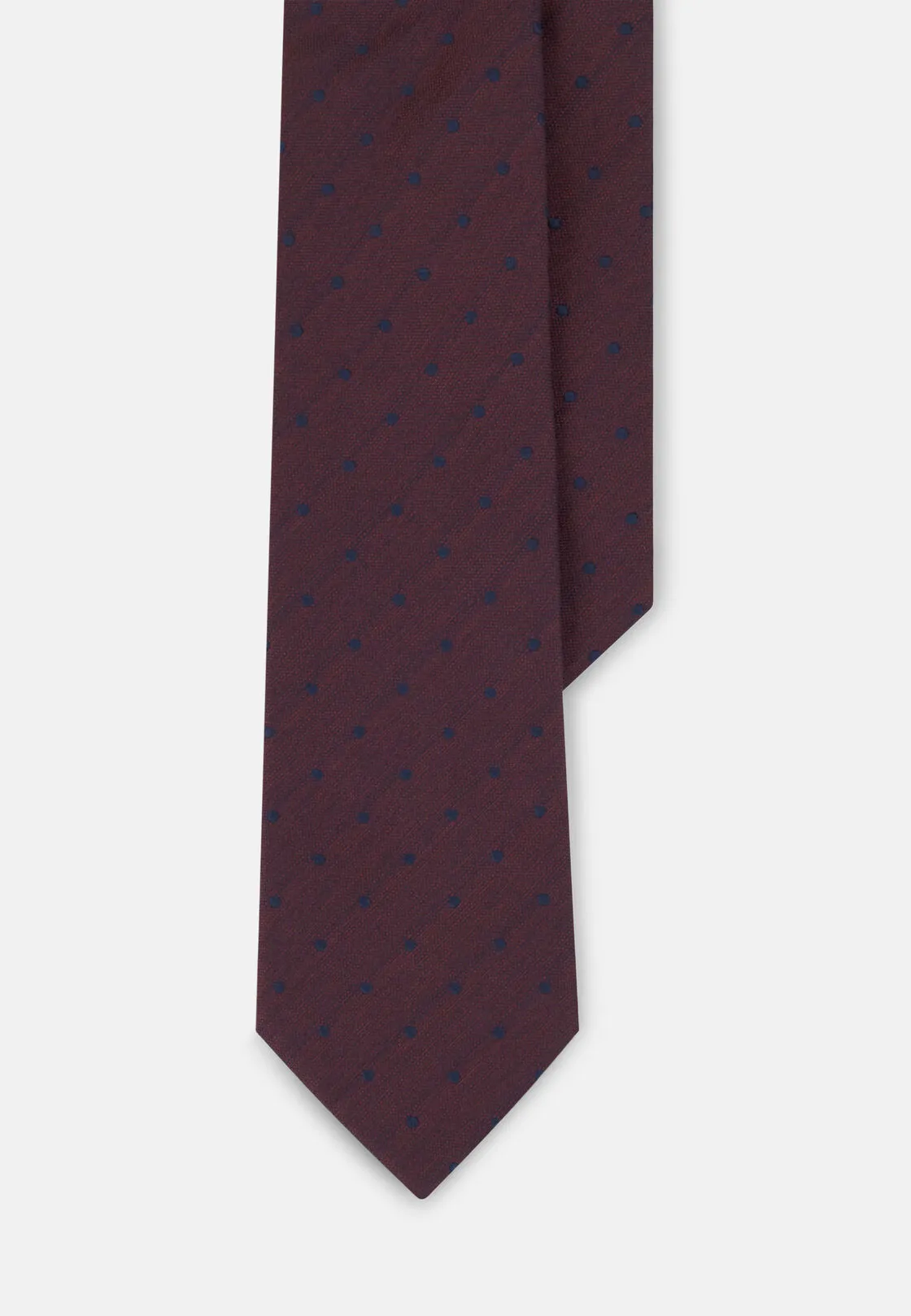 Boggi, Cravatta Jacquard Motivo Pois In Seta, Uomo, Burgundy - immagine 1