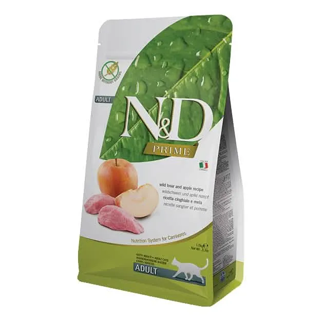 N&d feline grain free cat cinghiale & mela adult medium 300 g - immagine 1