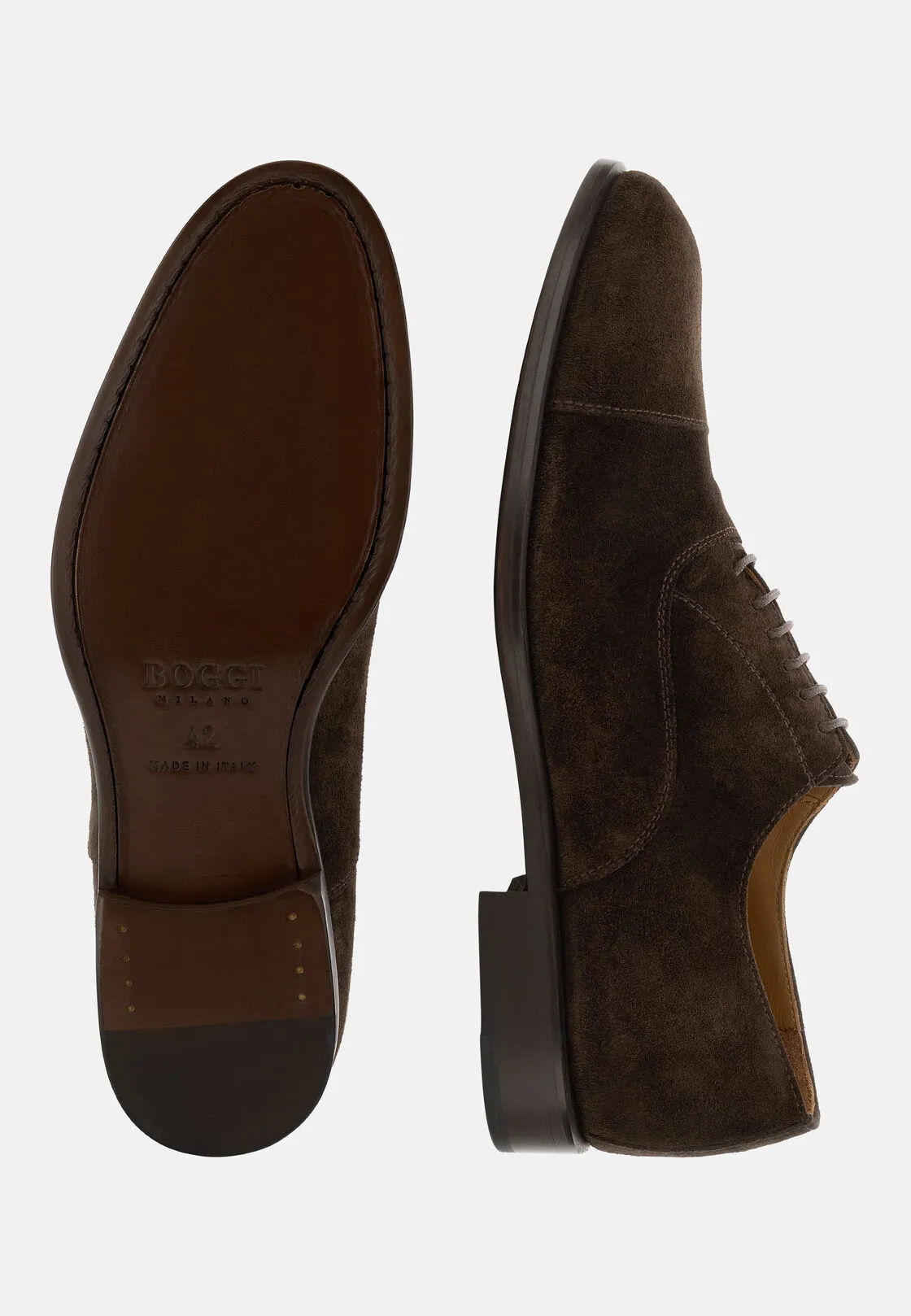 Boggi, Francesina In Pelle Scamosciata, Uomo, Marrone scuro, Taglia: 9.5-43.5 - immagine 4