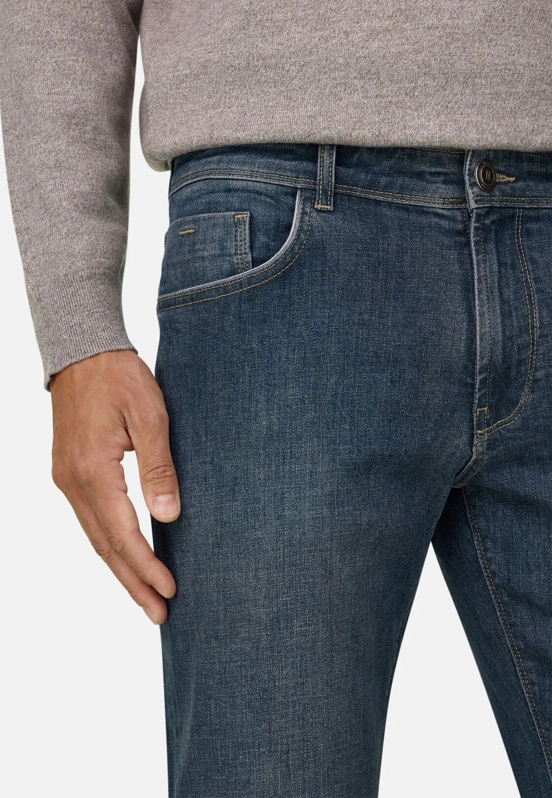 Boggi, Jeans In Denim Elasticizzato Blu, Uomo, Blu, Taglia: 31 - immagine 3