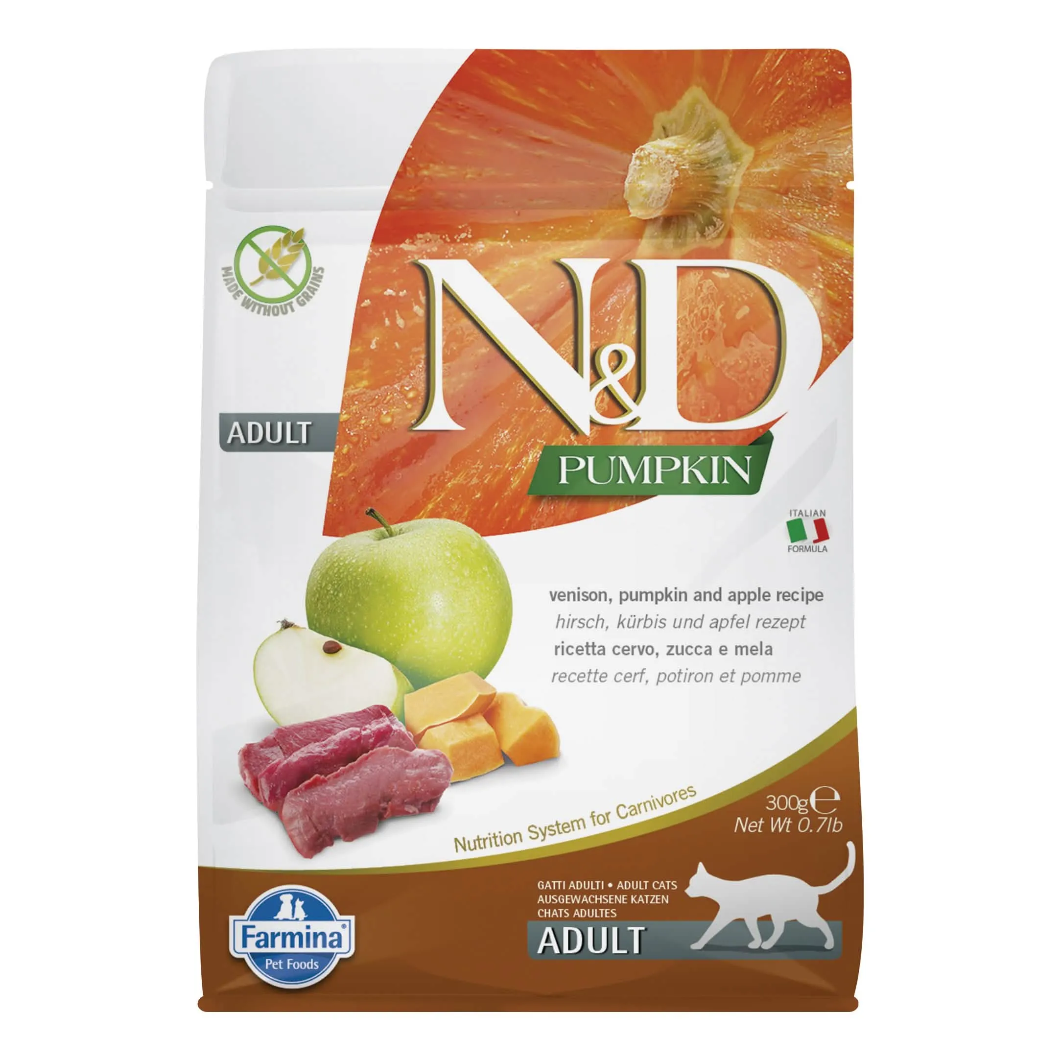 N&d pumpkin feline venison pumpkin and apple adult 300 g - immagine 1