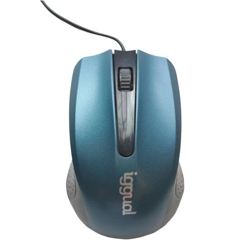 Mouse iggual COM-ERGONOMIC-RL USB 800DPI Ambidestro Blu Nero - immagine 1