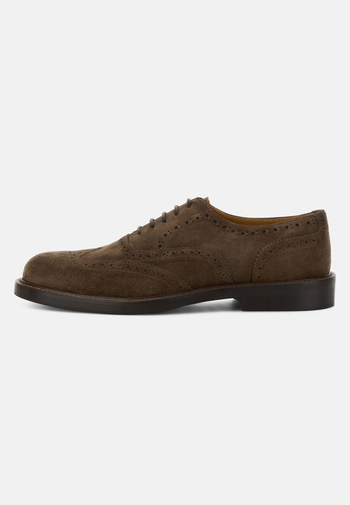 Boggi, Francesina Brogue In Pelle Scamosciata, Uomo, Taupe, Taglia: 7-41 - immagine 1
