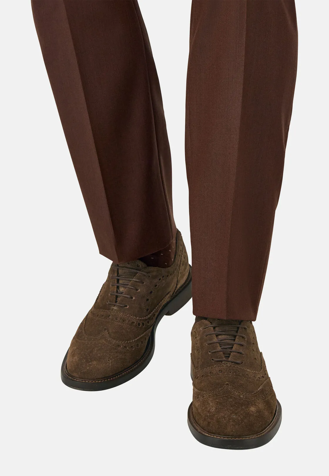 Boggi, Francesina Brogue In Pelle Scamosciata, Uomo, Taupe, Taglia: 9-43 - immagine 2