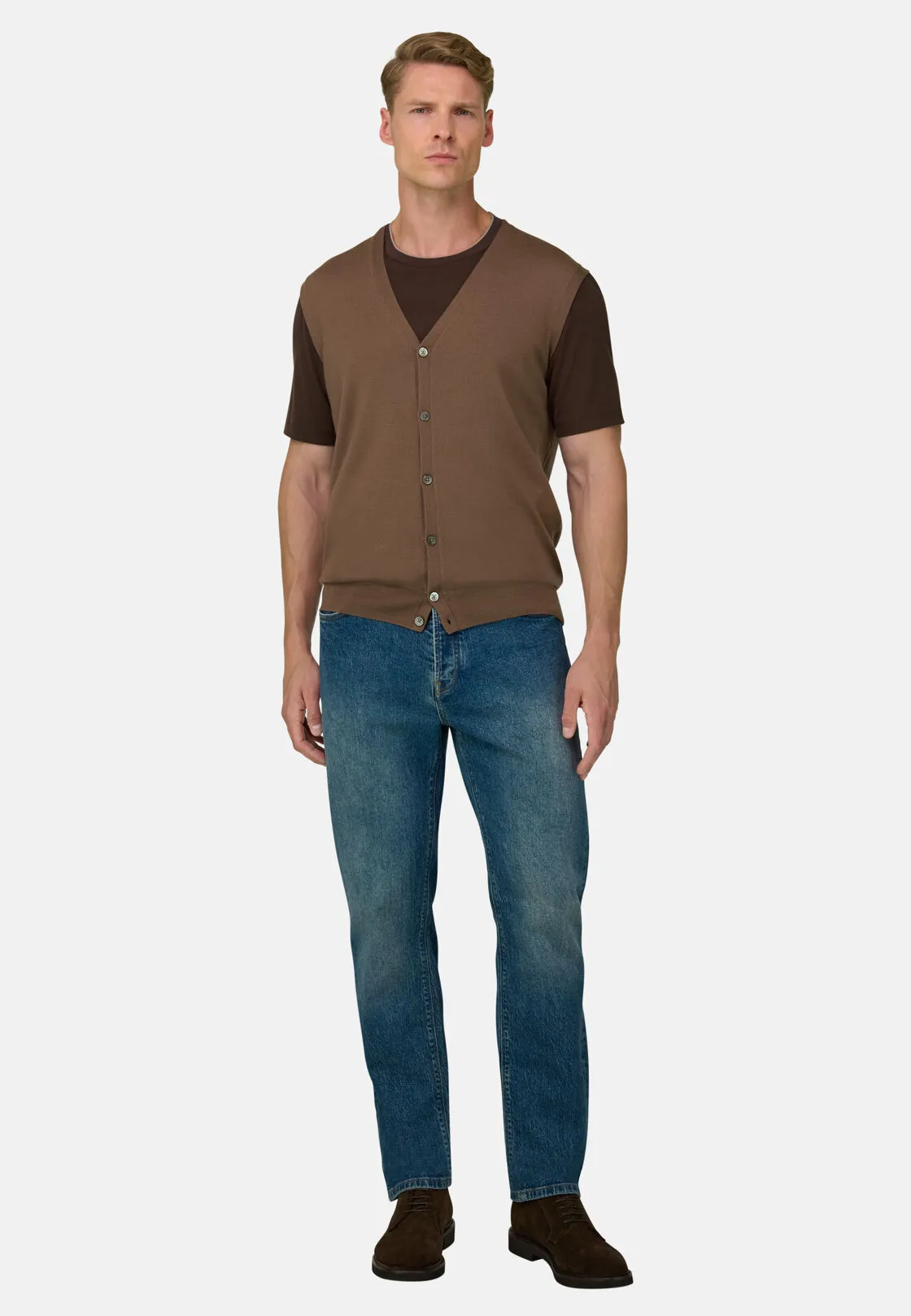 Boggi, Jeans In Denim Elasticizzato Blu Medio, Uomo, Blu, Taglia: 30 - immagine 2
