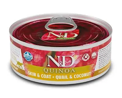 N&d cat quinoa skin & coat quail & coconut 80 g - immagine 1